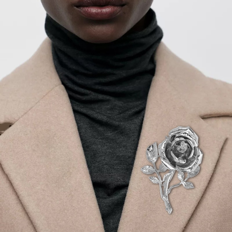 Broche De Rosa Tridimensional Pulsera Collar Mayorista