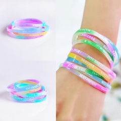 Silicona Letras Pulsera Deportiva Mayorista