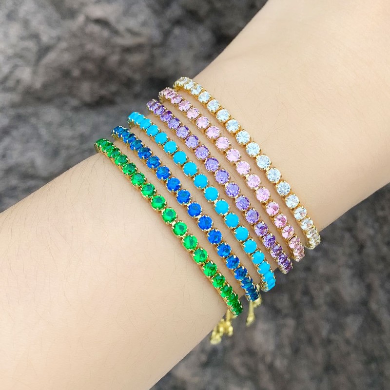 Pulsera De Circón Ajustable Al Por Mayor