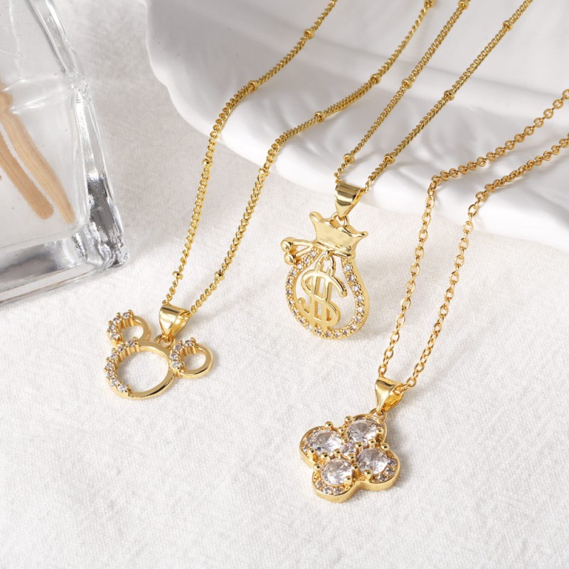Diamond-encrusted Purse Pendant Necklace Wholesalers