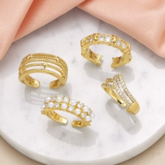 Pearl Double-layer Open Ring Wholesaler
