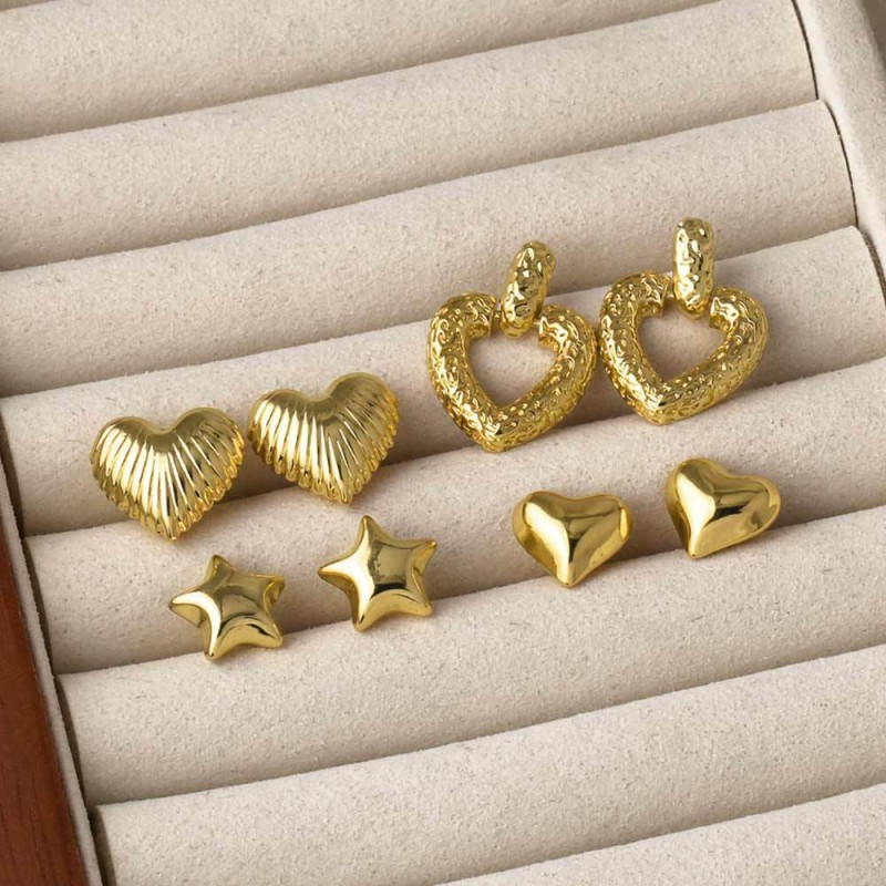 Glossing Five-pointed Star Earrings Wholesalers