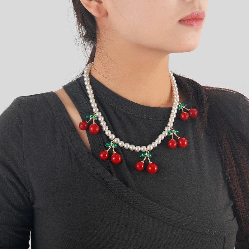 Cherry Pearl Necklace Wholesalers