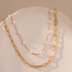Mayorista De Collar De Doble Capa Hueca De Perlas