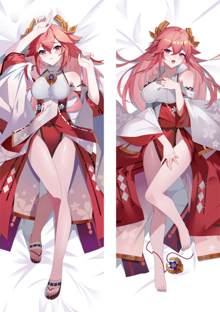 Genshin Impact Yae Miko Anime Dakimakura Body PillowCaes Pillowcover Anime 原神 八重神子 抱き枕カバー HYK2022041809