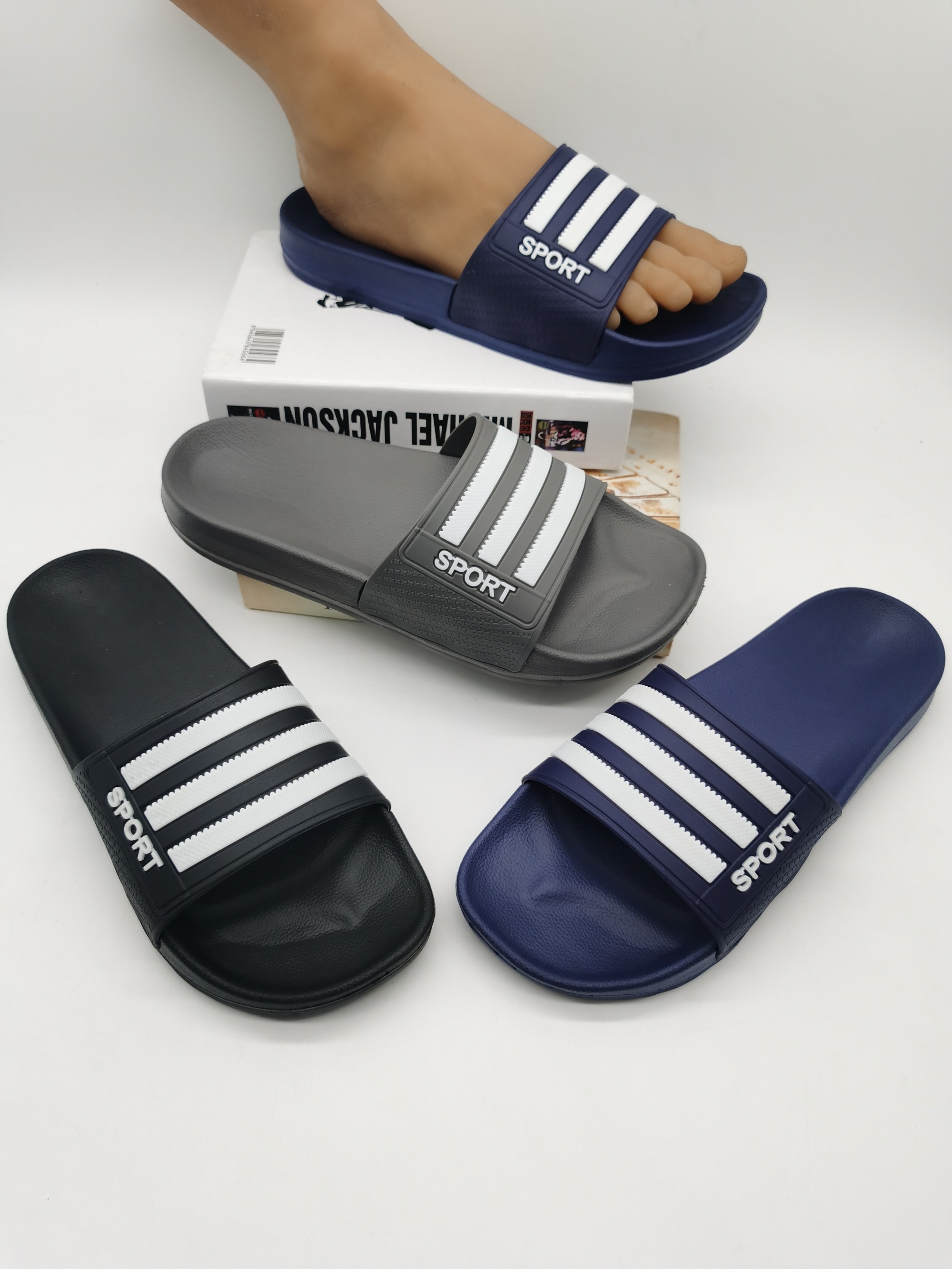 Cementing EVA men slippers