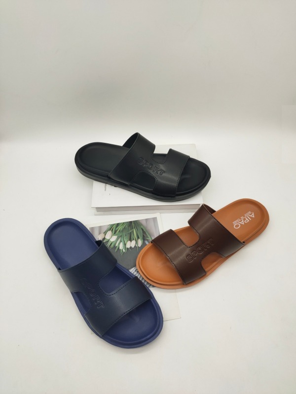 Customized PU,PVC men slippers