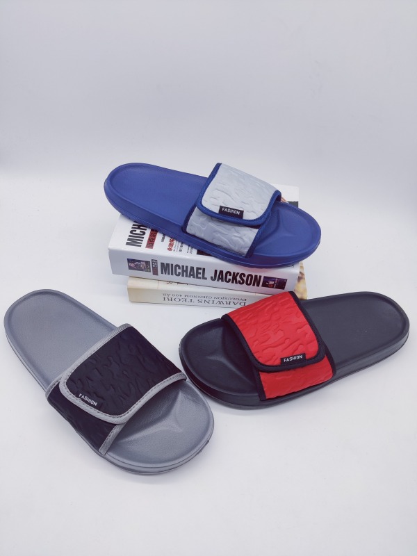 PU printed men slippers