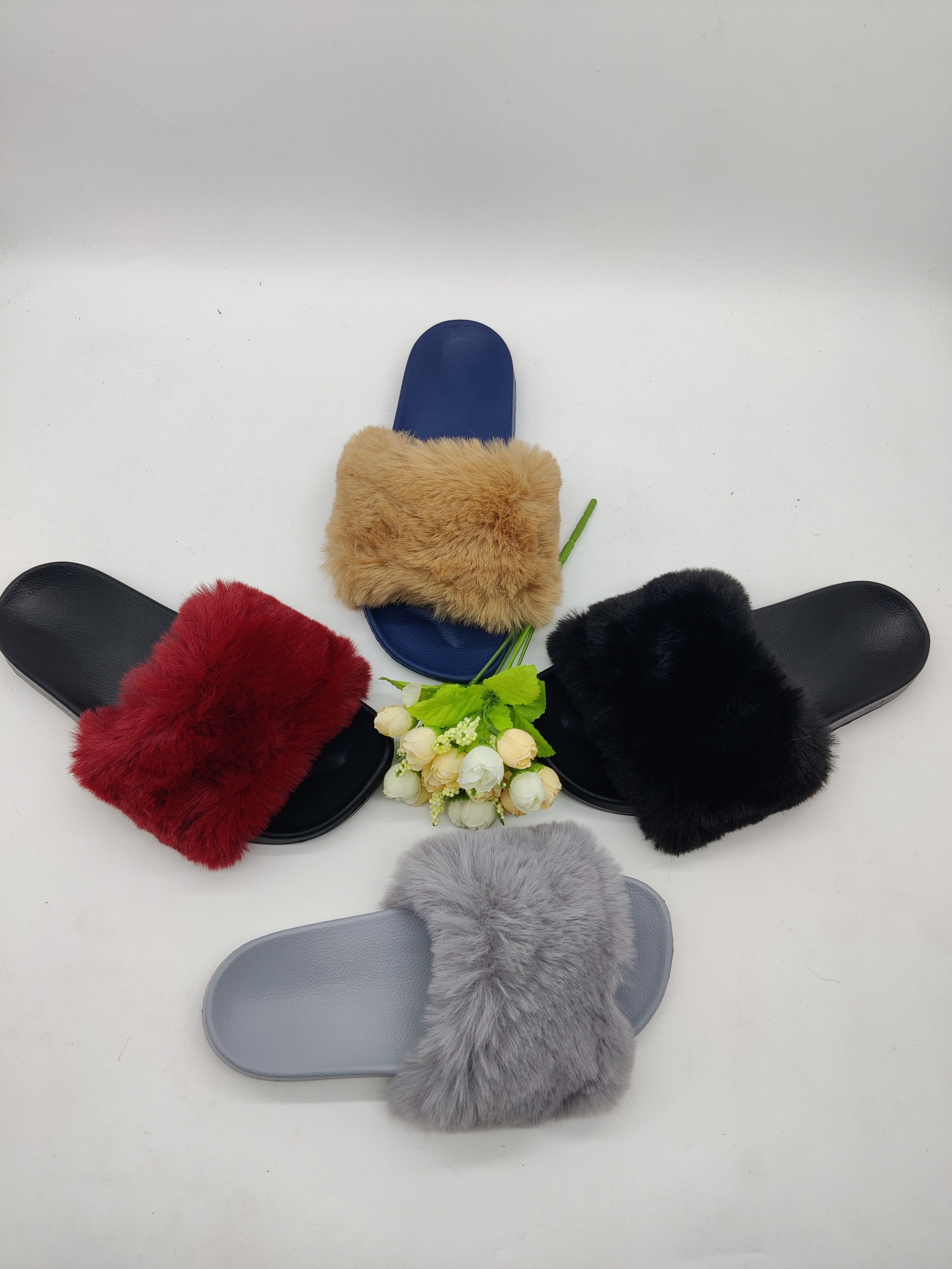 Women fur eva slippers