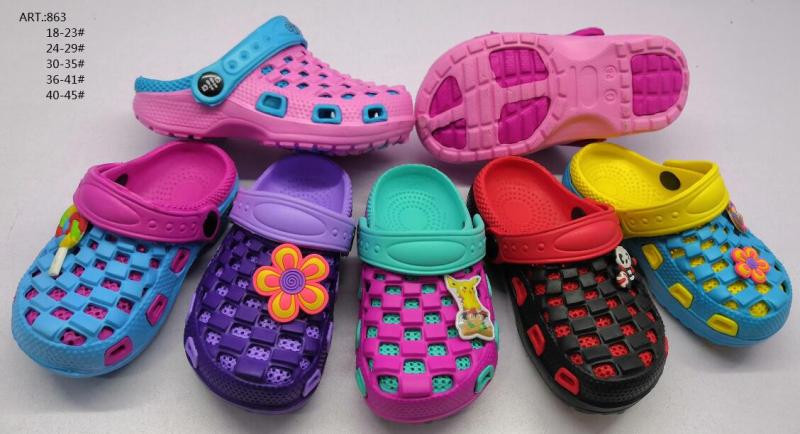 Two color soft eva kids clogs