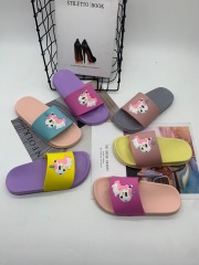 Rubber patch upper PVC kids slippers