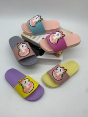 Rubber patch upper PVC kids slippers
