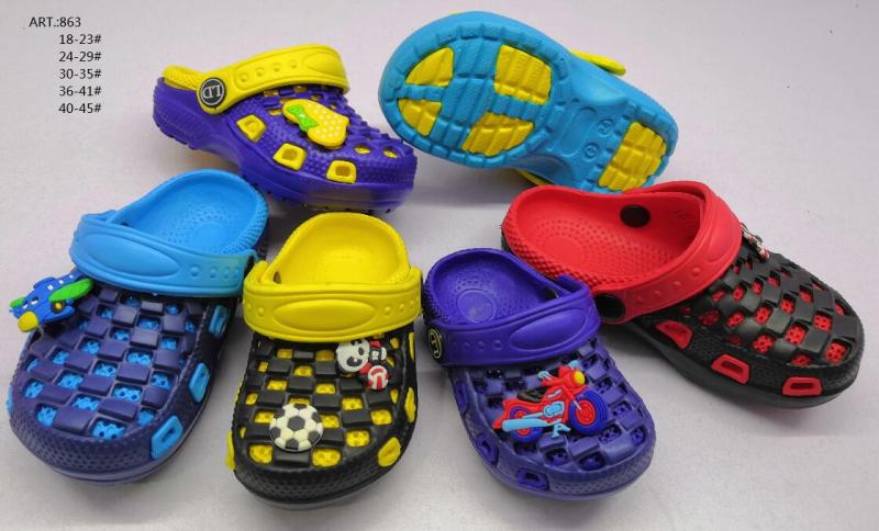 Two color soft eva kids clogs