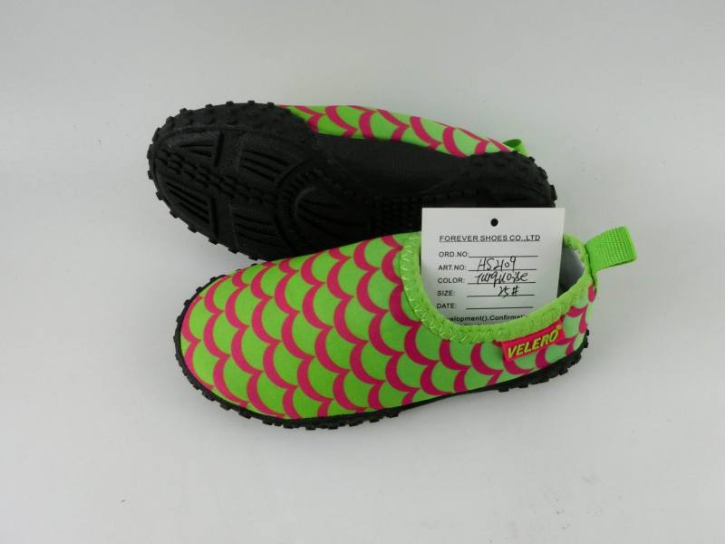 Printing designed children aqua shoes