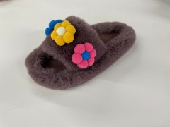 Ladies fur slippers OEM