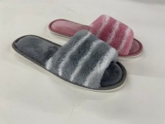 Ladies indoor fur slippers
