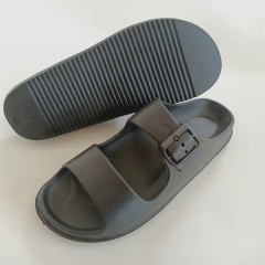 New double strap buckle slippers