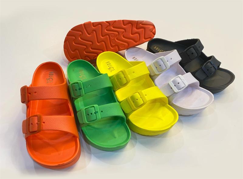 2022 Designed double strap high heel slippers