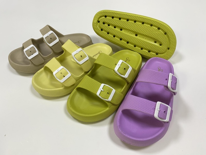 New double strap high heel slippers