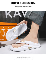 New waterproof clip feet thick soles stepped excrement EVA couples flip-flops fashion indoor outsiders flip-flops