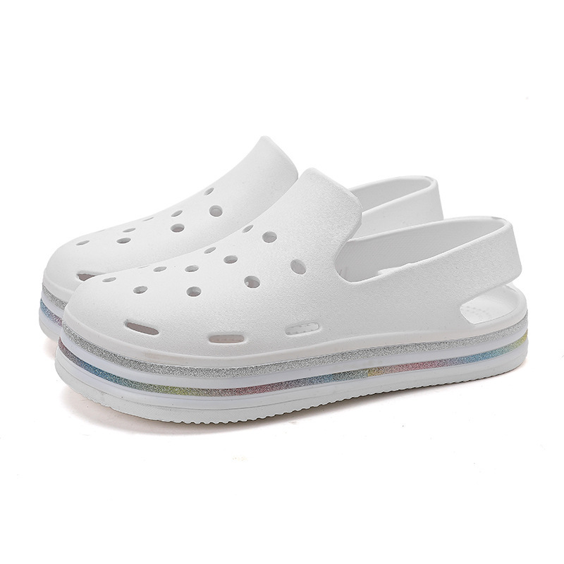 2022 New Biped crocs, chunky sandals, clogs, stylish beach garden shoes for women