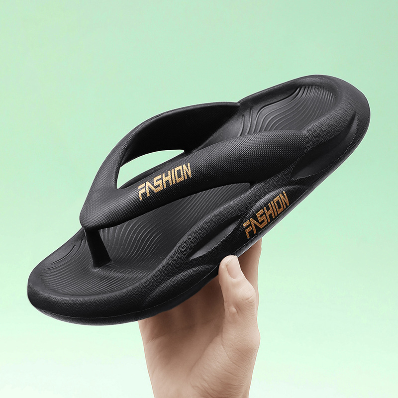 New waterproof clip feet thick soles stepped excrement EVA couples flip-flops fashion indoor outsiders flip-flops