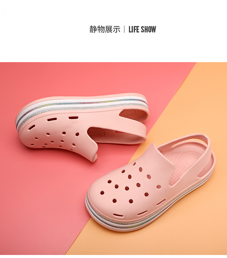 2022 New Biped crocs, chunky sandals, clogs, stylish beach garden shoes for women