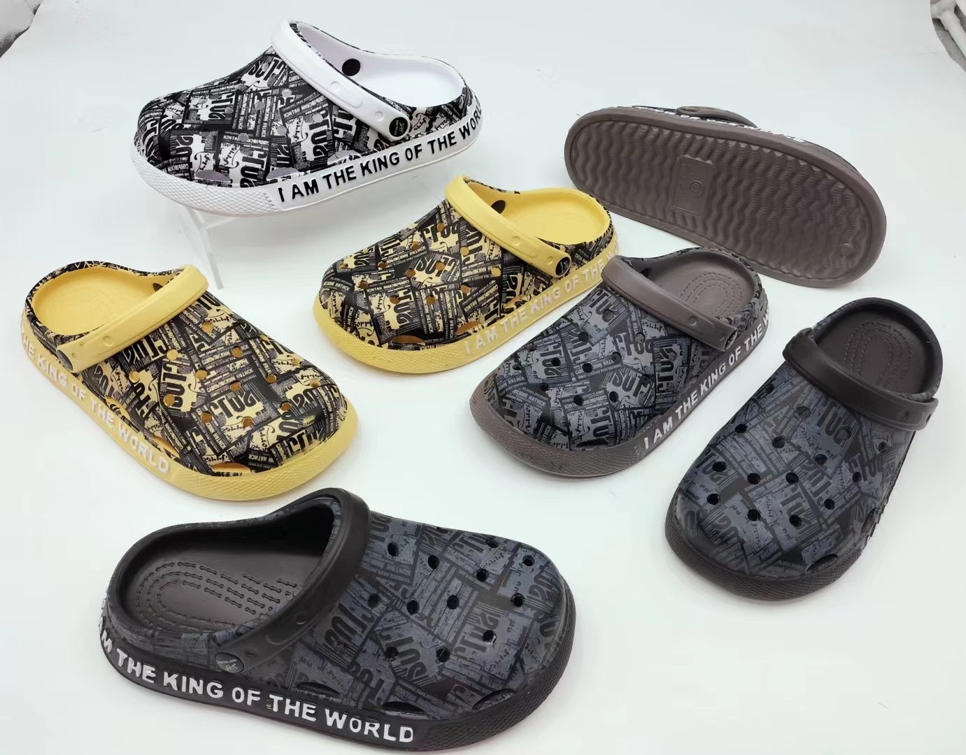 waterproof printed women's clogs men's clog