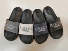 Latest Design slide slippers custom logo light-weight EVA sole with soft men slipper