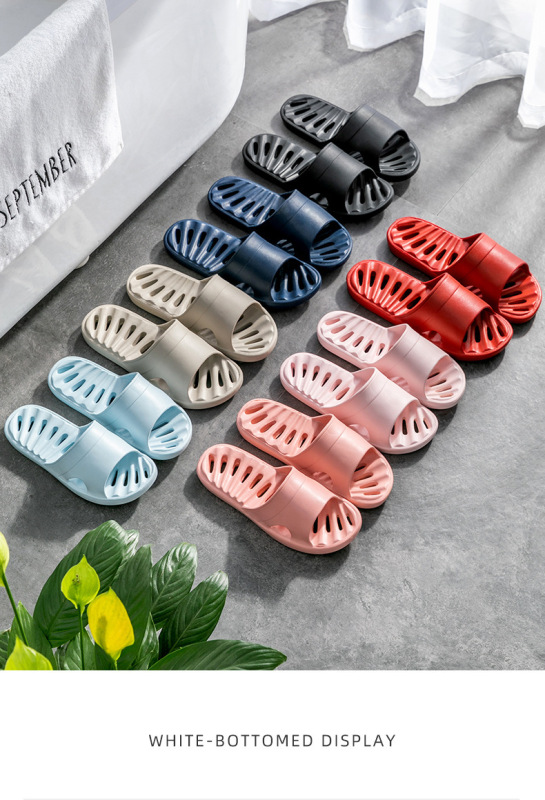 Summer bathroom leaking slippers Ladies hotel sandals home indoor soft bottom Eva slippers