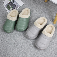 New winter cotton slippers with foot bags with EVA waterproof and non-slip shoes