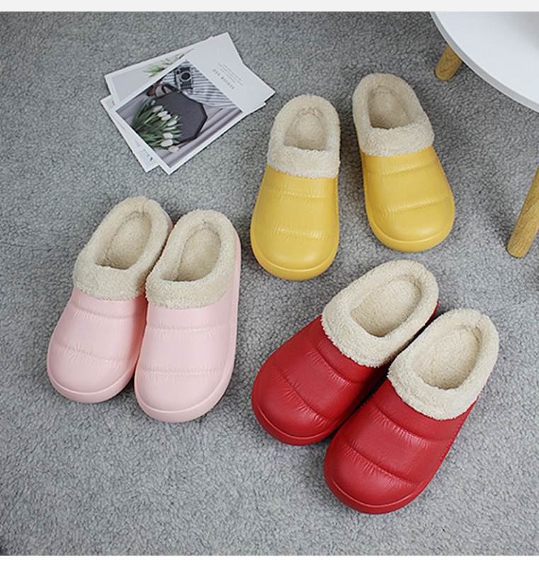 New winter cotton slippers with foot bags with EVA waterproof and non-slip shoes