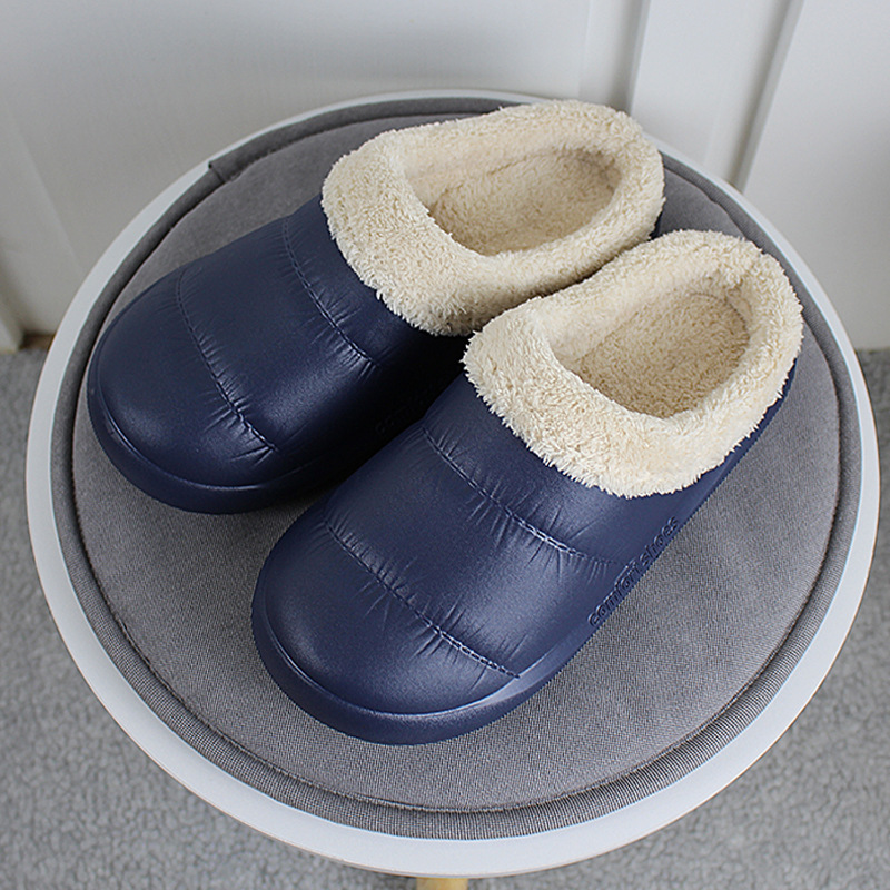 New winter cotton slippers with foot bags with EVA waterproof and non-slip shoes