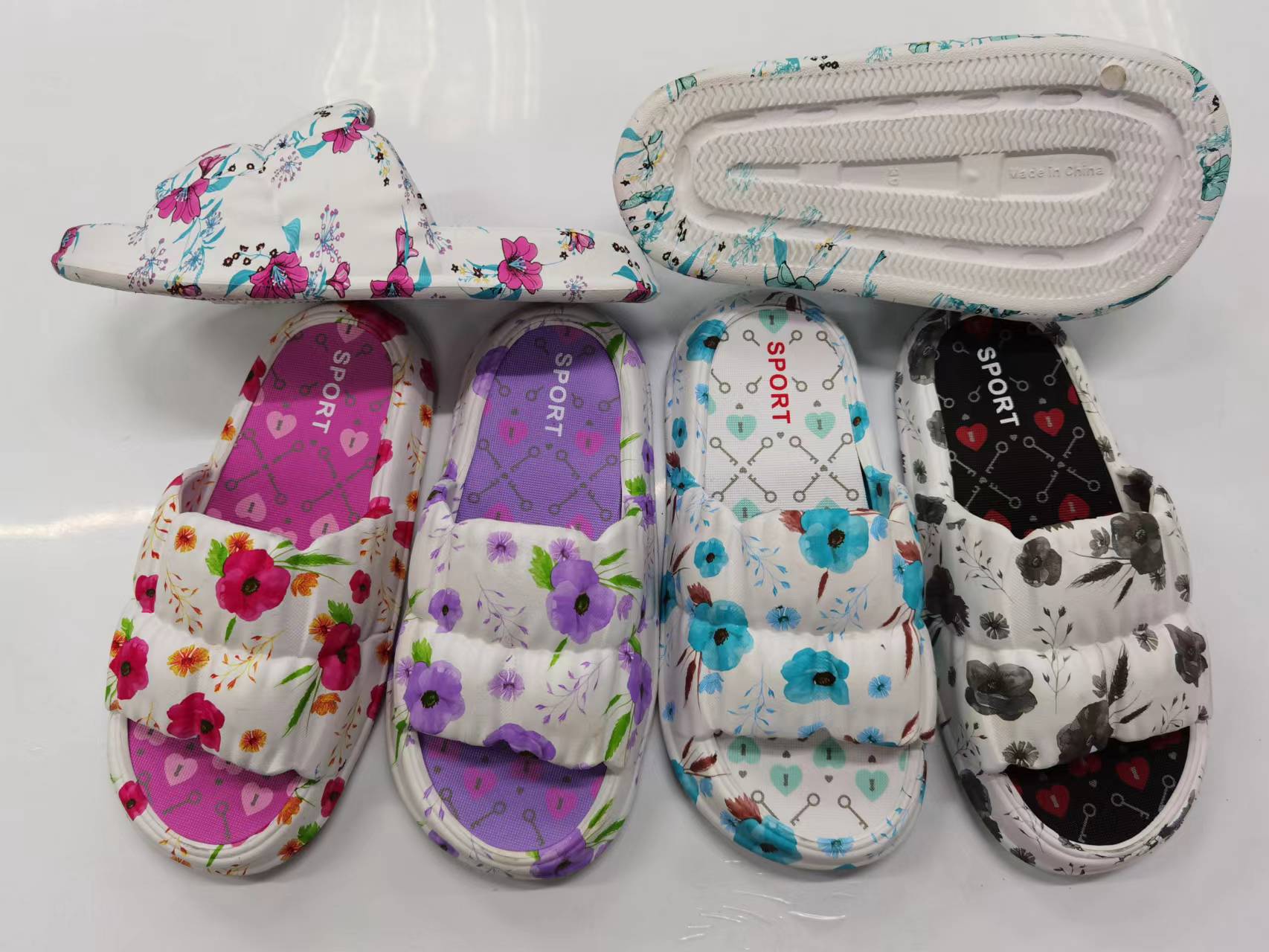 Printing OEM women eva slippers