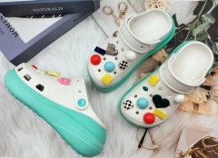 Two colors high heel eva clogs