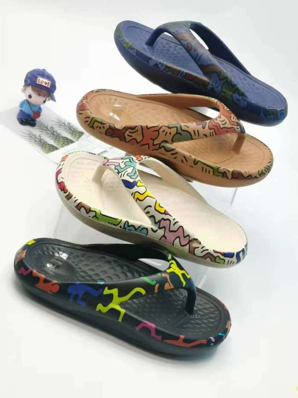 Customised pattern eva flip flops