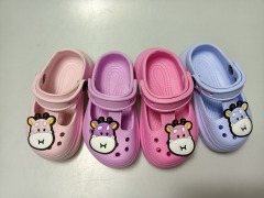 Kids customised patch sandal clogs