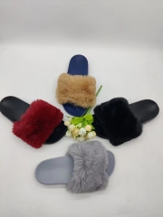 Fluffy Fuzzy Indoor Plush Faux Fur home Slippers for Lady
