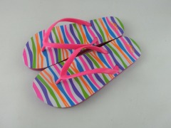 new design cheap price promotion sales printing pvc straps flip flops for girls