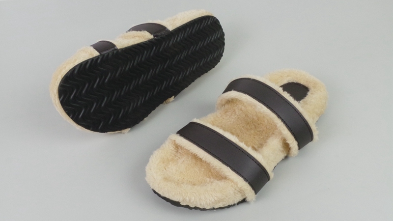 Warm new PU fur slippers