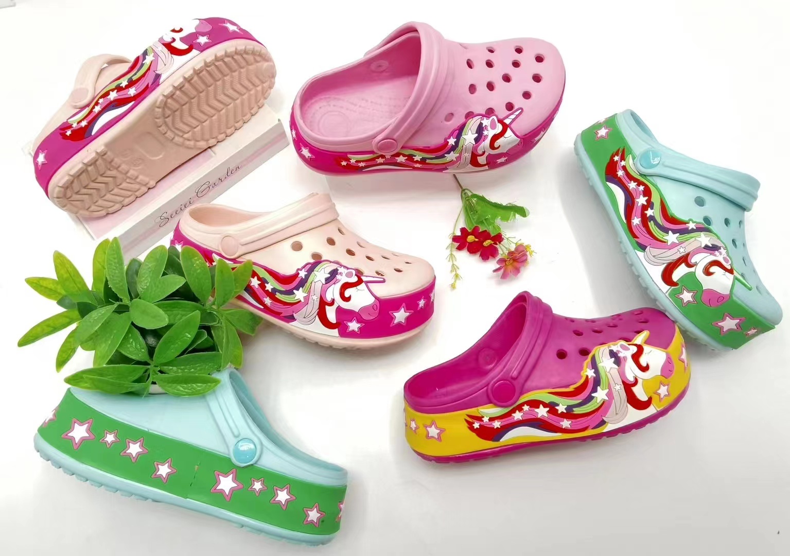 NEW Unisex kids PVC patch Clog