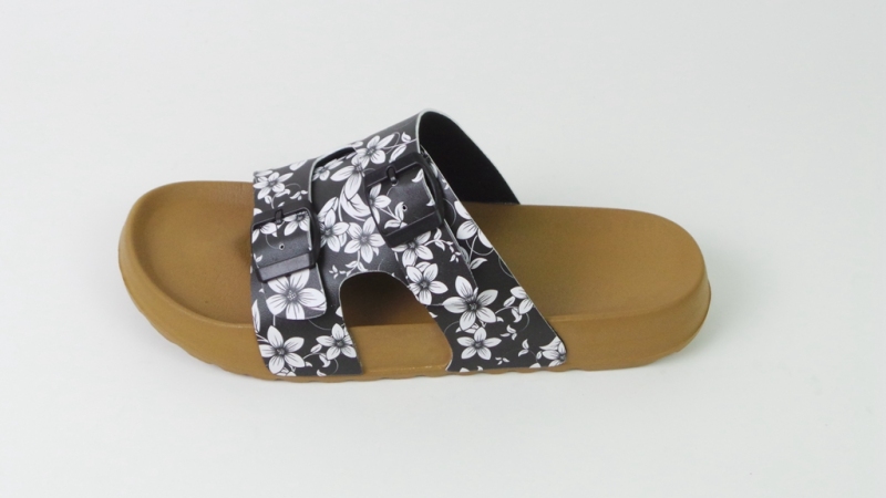 2022 Summer New Casual Floral Prints Two Strap Women Slippers