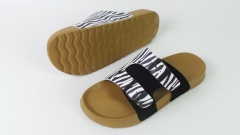 2022 Hot Sale Zebra pattern Two Strap Casual Open Toe Style Slippers