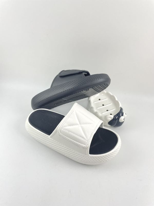 Thick Sole Premium Quality Cushion Slide Adjustable Velcro Slipper with Super Soft and Bouncy Soles