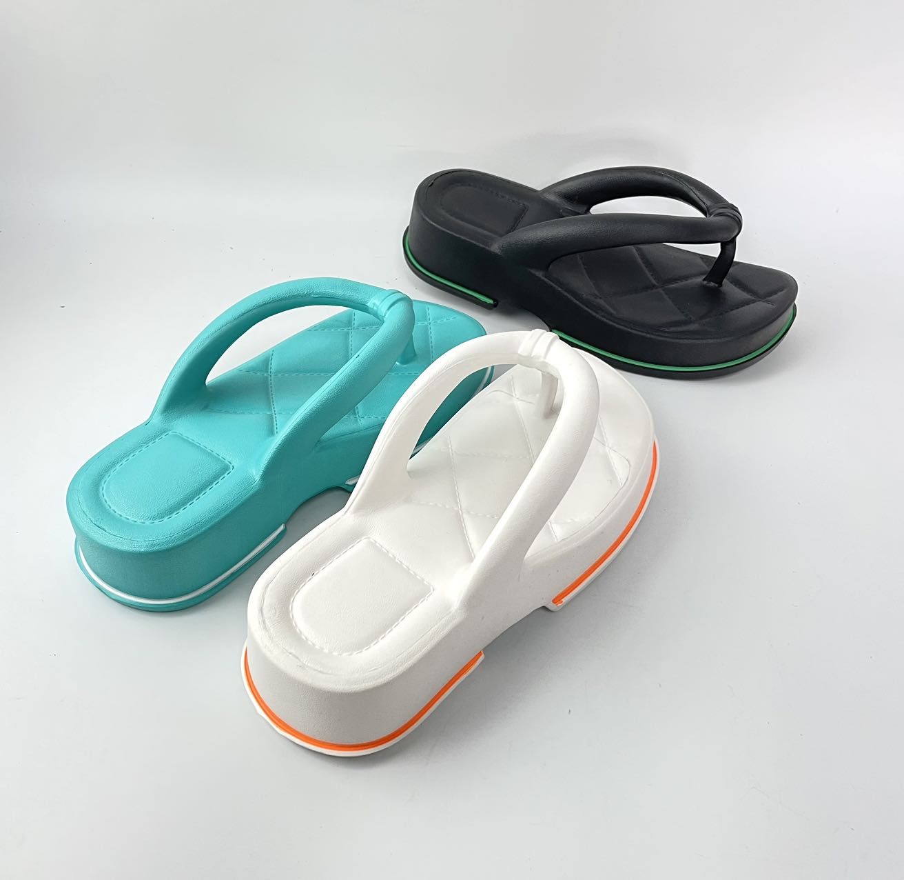 Japanese Geta Style Designed Thick soled Slides Flip-Flops Summer Slippers Anti-slide Beach Shoes