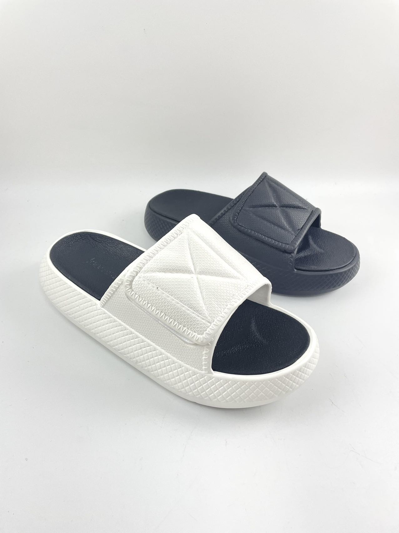 Thick Sole Premium Quality Cushion Slide Adjustable Velcro Slipper with Super Soft and Bouncy Soles