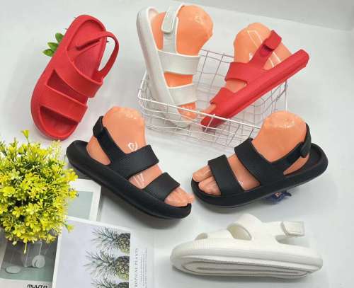 Boys and girls EVA sandals lightweight candy color anti slip summer sandals open toe Velcro