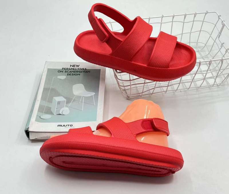 Boys and girls EVA sandals lightweight candy color anti slip summer sandals open toe Velcro