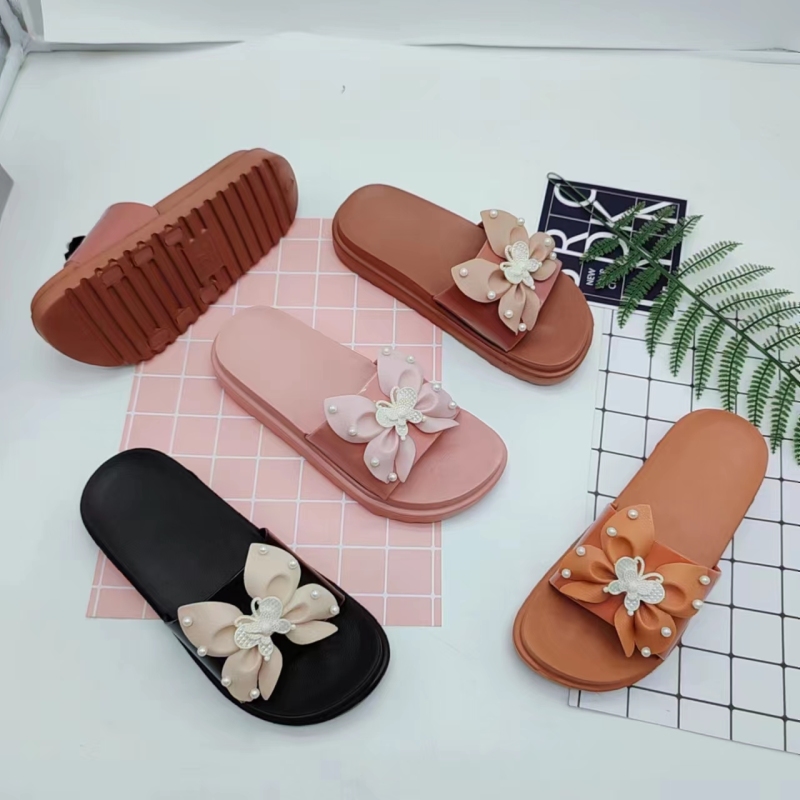 New Fashion Bow Cushioned Non-Slip Odorless House antislip Women Slipper