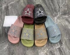 knitting fashionable shining printed women slippers